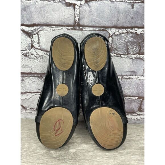 Kate Spade Black Patent Leather Slip On Bow Ballet Flats Shoes Women 6M US/36EU - Picture 9 of 16